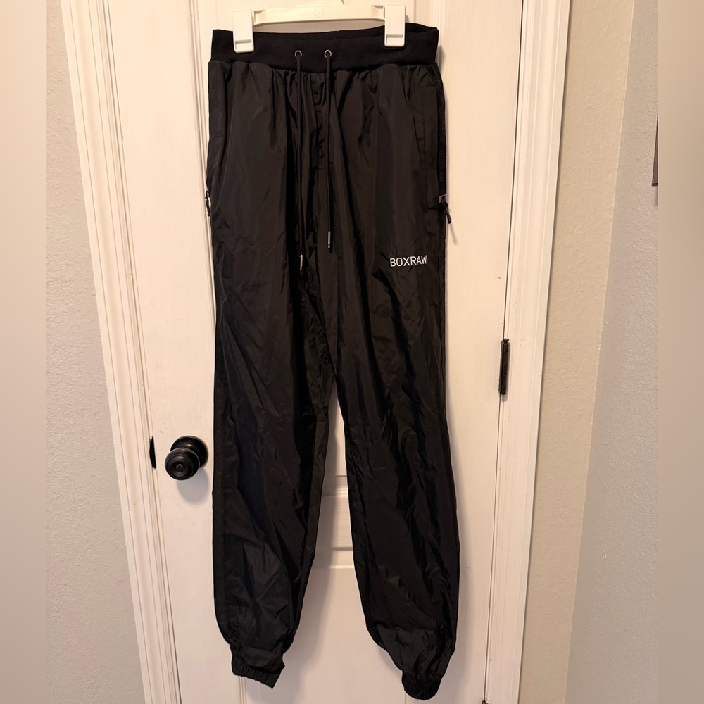 Boxraw Black Jogger Pants / sauna suit pants
